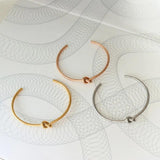 Twisted Metal Knot Bracelet Stainless Steel Cuff Bangle Gift