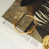 Twisted Metal Knot Bracelet Stainless Steel Cuff Bangle Gift