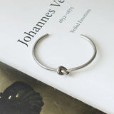Twisted Metal Knot Bracelet Stainless Steel Cuff Bangle Gift