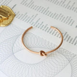 Twisted Metal Knot Bracelet Stainless Steel Cuff Bangle Gift