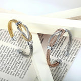 Stainless Steel Wire Knot Cuff Bracelet - 4 Colors Women's Bracelet & Bangle