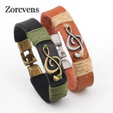 Steampunk Music Note ID Bracelet Charm Rock Bracelets