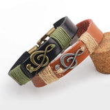 Steampunk Music Note ID Bracelet Charm Rock Bracelets