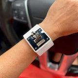 Wide Leather Cuff Bracelets for Women - Statement Jewelry