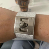 Wide Leather Cuff Bracelets for Women - Statement Jewelry