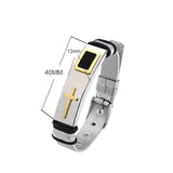 Adjustable Cross Titanium Steel Bracelets for Men Women