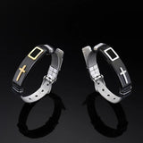 Adjustable Cross Titanium Steel Bracelets for Men Women