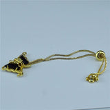 Butterfly Crystal Pendant Bracelet - Adjustable Insect Jewelry