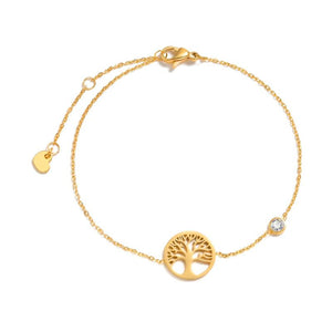 Tree of Life Charm Bracelet with CZ