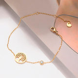Tree of Life Charm Bracelet with CZ
