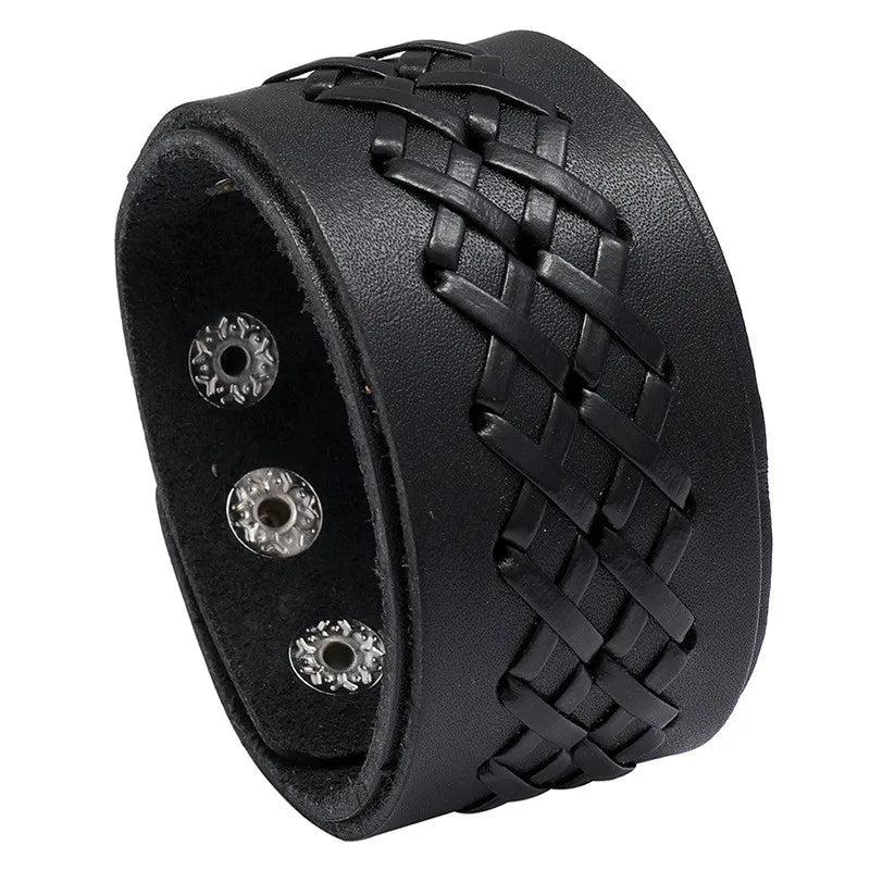 Punk Vintage Multilayer Metal Charm Leather Bracelets
