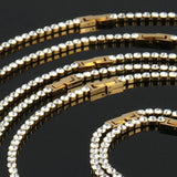 4MM Tennis Chain Bracelets Stainless Steel Crystal Bracelet