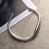 Water Pattern Wave Arc Opening Bracelet for Women Girls