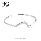 Water Pattern Wave Arc Opening Bracelet for Women Girls