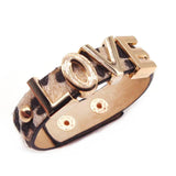 Hand-Made Punk Leather Bracelet Leopard Pattern Female Jewelry