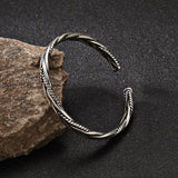 Vintage Twisted Woven Bracelet Neutral Retro Thai Silver