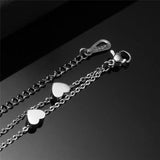 Silver Double Layer Charm Bracelet for Women