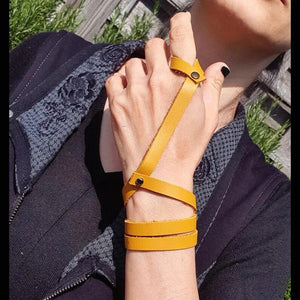 Charm Leather Bracelet Punk Rock Wide Cuff Bangles