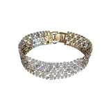 Geometric Hip-Hop Rhinestone Bracelet for Women Crystal Bracelet