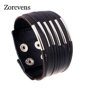 Vintage Punk Retro Multilayer Leather Bracelet for Men