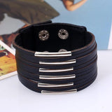 Vintage Punk Retro Multilayer Leather Bracelet for Men