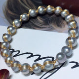Natural Pearl Bracelet Freshwater Pearls Charm Bangle Jewelry