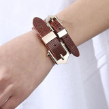 Geometric Leather Bracelet Set Punk Casual Bracelet
