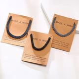 Hematite Stone Beads Bracelet Adjustable Wristband Energy Balance