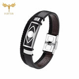 Ethnic Jewelry Evil Eye Bracelets Stainless Steel Cuff Bracelet