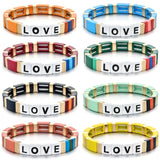 Tide Jewelry Heart To Heart Bracelet Forever Love Charm Tile Bangle