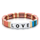 Tide Jewelry Heart To Heart Bracelet Forever Love Charm Tile Bangle