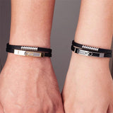 Infinity Lucky Couple Bracelets Double Layer Silicone Belt Stainless Steel Gift