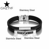 Infinity Lucky Couple Bracelets Double Layer Silicone Belt Stainless Steel Gift