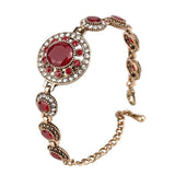 Bohemian Bracelets for Women Red Resin Bangle Retro Royal Jewelry