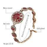 Bohemian Bracelets for Women Red Resin Bangle Retro Royal Jewelry