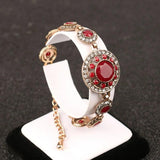 Bohemian Bracelets for Women Red Resin Bangle Retro Royal Jewelry