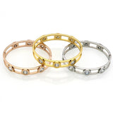 Crystal Cuff Bracelet Bangle Stainless Steel Women Bracelets & Bangles