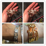 Crystal Cuff Bracelet Bangle Stainless Steel Women Bracelets & Bangles