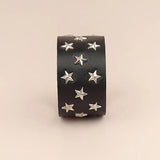 Women Punk Gothic Leather Bracelet Rock Pentagram Jewelry