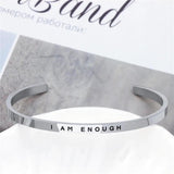 I Am Enough Friendship Bangle Stainless Steel Bracelet