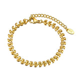 Delicate Hollow Triangle Chain Bracelet, Charm Bracelet Stainless Steel