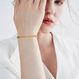 Delicate Hollow Triangle Chain Bracelet, Charm Bracelet Stainless Steel