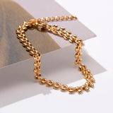 Delicate Hollow Triangle Chain Bracelet, Charm Bracelet Stainless Steel