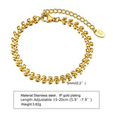 Delicate Hollow Triangle Chain Bracelet, Charm Bracelet Stainless Steel