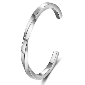 Silver Stainless Steel Punk Bracelet for Women