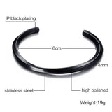 Silver Stainless Steel Punk Bracelet for Women
