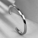 Silver Stainless Steel Punk Bracelet for Women
