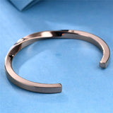 Silver Stainless Steel Punk Bracelet for Women