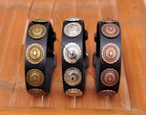 Punk Biker Tribal Flower Concho Leather Bracelet Cuff