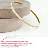 5mm Plain Women's Cuff Bracelet Bangle Stainless Steel Minimalist